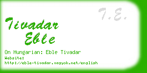tivadar eble business card